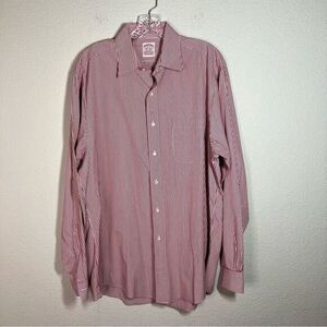 Brooks Brothers Red White Stripe Long Sleeves Button Down Shirt Men’s‎ Size 16-5